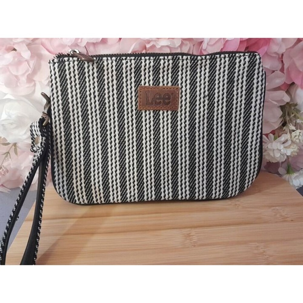 Lee Large Wristlet Wallets Striped Slim Cell Phone Clutch Purses Handbag